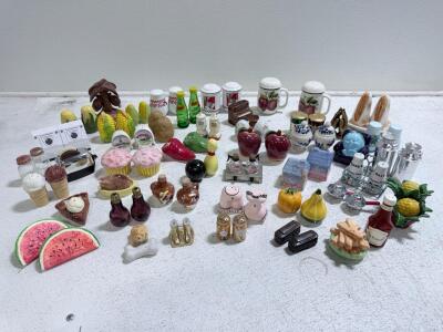 Large Assortment Of Salt & Pepper Shakers