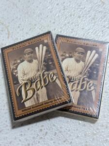 (2) The Babe Premier Edition Official Baseball Stamp Cards 100th Anniv Gold Foil- UNOPENED
