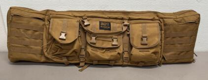 BDT Bulldog Tactical Rifle Case, Tan, Heavy-duty Nylon, Multiple Pockets