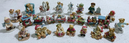 Large Assortment Of Christmas Themed Cherished Teddied-No Boxes Included