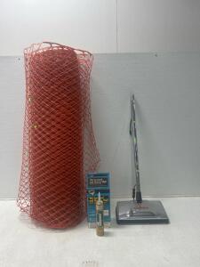 (1) plastic-coated wire fencing (1) Box of Dap (1) Filter Queen Vacuum
