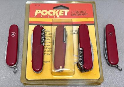 Pocket Pals C111CP Red 11-Tool Multi-Function Knife