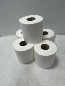(5) Rolls of White 2-Ply Center pull towels