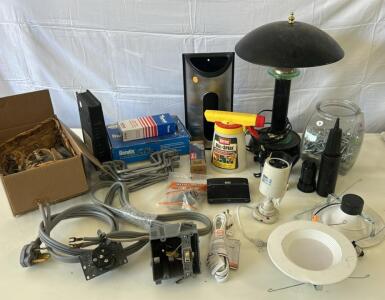 (1)Touch Light Lamp (2) Ceiling Light Fixtures (1)Centry Link Wifi Router & More