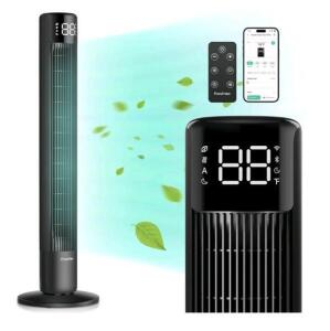 (1) Provirtec - Wind Master Smart Tower Fan Pro, 43" Tall W/ 120&deg; Oscillation, Remote & APP<br/>
