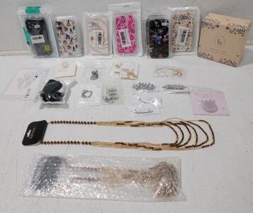 (9) Phone Cases, Assorted Jewelry and More