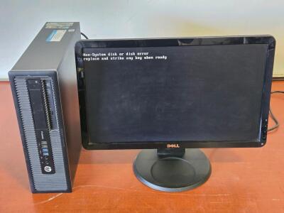 HP ProDesk 600 G1 Desktop PC & Dell Monitor
