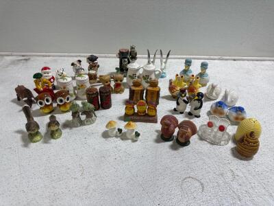 Large Assortment Of Salt & Pepper Shakers