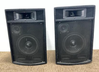 Pair Of MA Audio PASSIVE 9" DJ SPEAKERS AND STANDS PA KARAOKE 3-WAY STUDIO HOME AUDIO 19&rdquo;H Please check in Person.