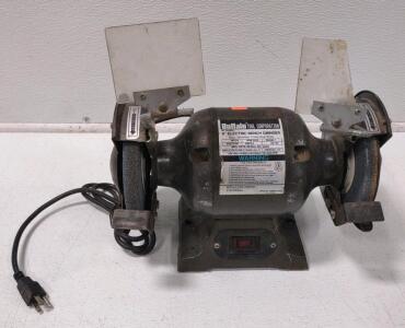 Buffalo&reg; Tool Corporation 6" Electric Bench Grinder-HP:&frac14;, RPM:3450, Phase: 1, Volts: 110, AMPS: 4, HZ: 60