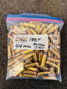 (100+ Rnds) Of .44 REM MAG 200 Gr. JHP Ammunition