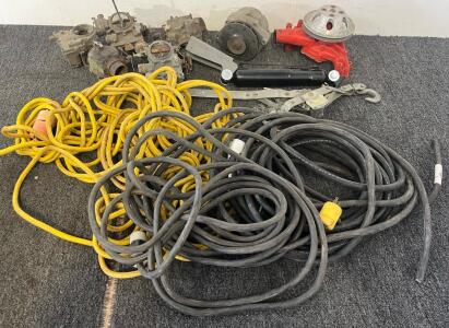Tools & Auto Parts Including Extention Cords, Electrical Cording, Carburetors, Alternator, Water Pump & More