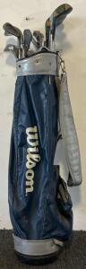 (19) Golf Clubs & Golf Bag