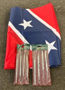 (2) Szco Dental Kits And (1) Confederate Flag
