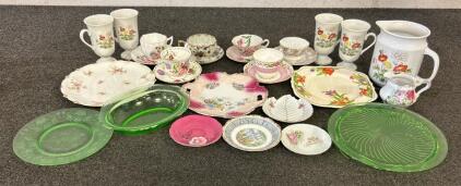 (6) Teacups With Matching Plates, Matching Dishes, And More