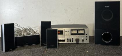 Sony Home Theater Speaker System & Realistic SCT-19 Stereo Cassette Tape Deck