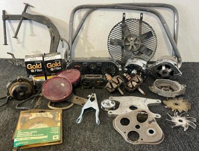 Auto Parts & Accessories Including Electrical & Engine Parts, (2) NAPA Gold Oil Filters, Models 1061 & 7202, (2) Heavy Duty Valve Spring Compressors, Interior Window Trim Garnish Moldings For 1947-1950 Chevrolet Or GMC Pickup & More