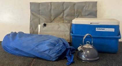 Camping & Outdoor Goods Including Camping Tent, Cooler, Kettle & Traeger Grill Cover