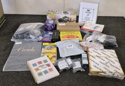 Vegetable Chopper, 110 Plastic Tumblers, Fabric Shaver, Card Box, Rubber Gloves, Party Supplies, Magnetic Screen Door, 2 Extension Cords, Tempered Glass Phone Screen, Books( Life, Dangerous Company, Perfect Phrases For Lead Generation) And More!