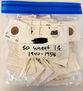 (50) 1940-1958 Wheat Steel Pennies