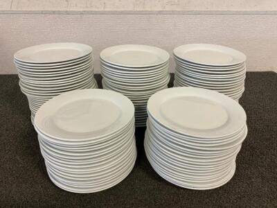 2 1/2 Boxes Of 9&rdquo; White Porcelain Plates
