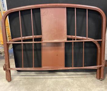 Brown Metal Headboard And Footboard 53&rdquo;x2&rdquo;x42&rdquo;