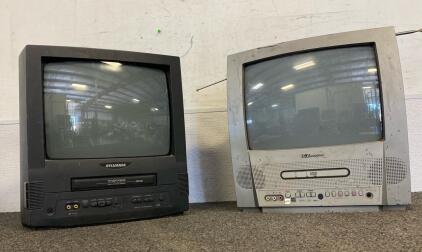 Sylvania Box Tv/VCR (Works), Emerson Box Tv/DVD (Works)