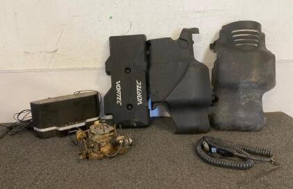Rochester 2-Barrel Carburetor, Likely A 2GC Or 2GV Model, Chevrolet Vortec Engine Covers, Two Custom LS Engine Intake Covers, Superwinch Remote Control Kit, SiriusXM SXABB1 Portable Speaker Dock (Unable To Test)