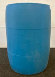 (1) 55- Gallon Blue Plastic Drum