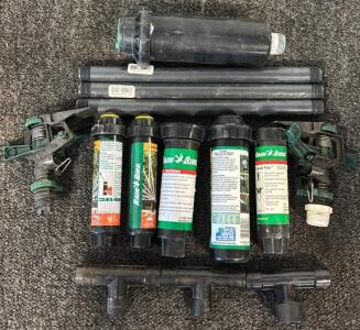 Box of Rain Bird Rotors & Various Sprinkler Parts