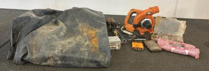 (1) Tarp, (2) 1/4&rdquo; Diamond Braid Ropes, (6) Twist Drill Bits, And More