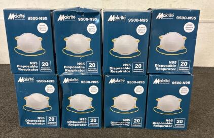 (8) Boxes Of Makrite N95 Disposable Respirators