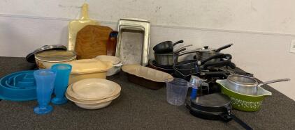 Pots, Pans, Tupperware, Cutting Boards, Cookie Sheets And More!
