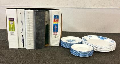 (7) Binders And Matching Dish Set