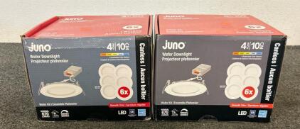 (2) 6 Juno Wafer Downlights