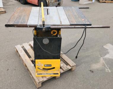 Rockwell 34-345 Motorized Table Saw, 10" Blade, Serial JP 456.TESTED AND WORKS