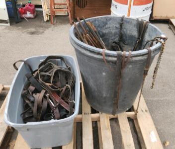 Horse Harness and Tack Collection, Leather and Metal Components