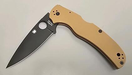 Spyderco CPMS30V Manual Open Brown Handle Pocket Knife