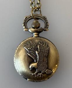 Quartz Vintage Eagle Small Pocket Watch W/ Chains