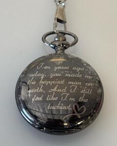 Quartz &ldquo;Ten Year Anniversary&rdquo; Pocket Watch W/ Chain
