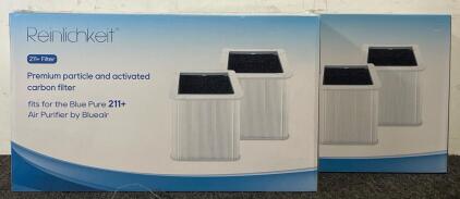 (4) Reinlichkeit Premium Particle & Activated Carbon Filters Compatable W/ Blue Pre 211+ Air Purifier