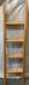 55.5&rdquo; Wooden Hanging Ladder