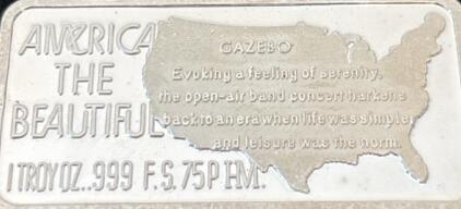 &ldquo;America The Beautiful&rdquo; Troy 1oz .999 Silver Big Sur. Gazebo Bar