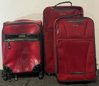 Samantha Brown Rolling Suitcase & (2) Tag Rolling Suitcases
