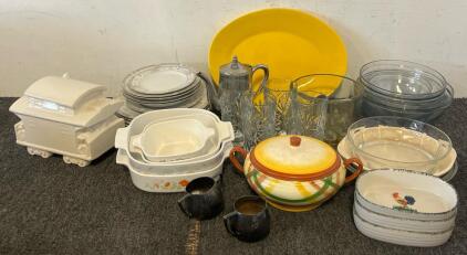 Glassware Including Dinner Plate Sets, Glass Cup Sets, Anchor Hocking Mixing Bowls & More