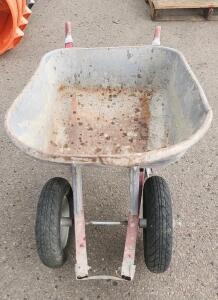ACE Dual-Wheel Wheelbarrow, Steel Tub, Pneumatic Tires