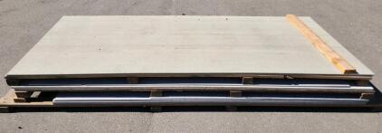 Cement Fiberboard Panels, 4x9 ft, 3 Pieces, Gray, Smooth Finish