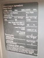 Crown RR5220-45 Electric Forklift, 4,065 lbs Capacity, 36V Battery. RUNS WELL SERVICED EVERY 3 MONTHS - 8