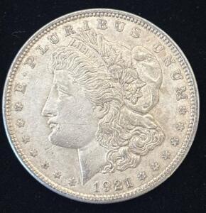 1921 Morgan Silver Dollar Coin