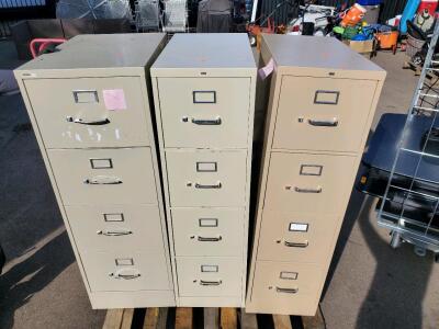 (3) Large Filing Cabinets